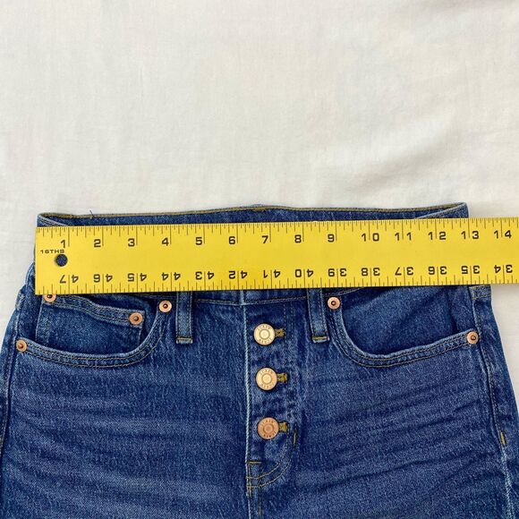 J Crew Boot Crop High Rise Button Fly Jeans Blue Denim Billie Womens 26 - Picture 9 of 12